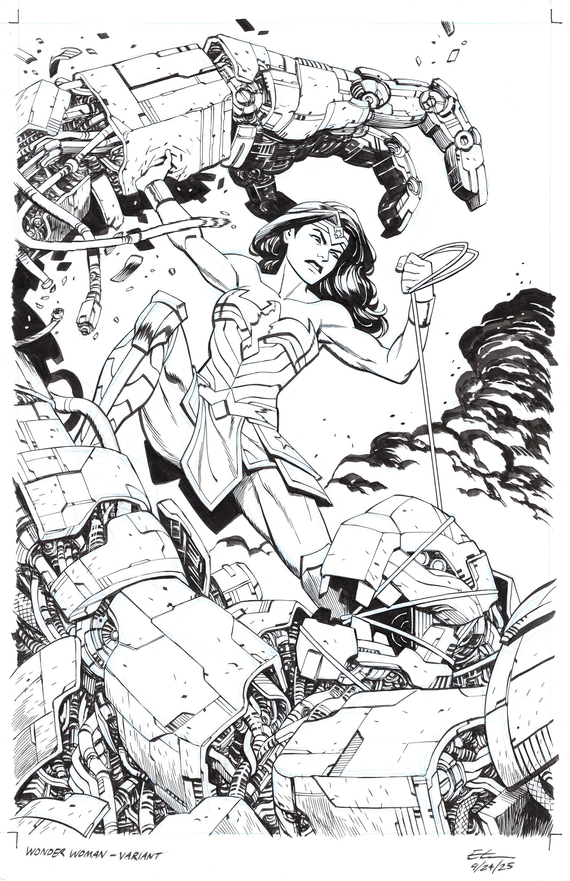 Ethan Young Wonder Woman #29 Original Art Cover